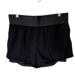 Fabletics Black Running Shorts with Built‎ in Liner Women's Size L